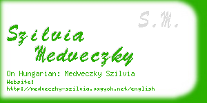 szilvia medveczky business card